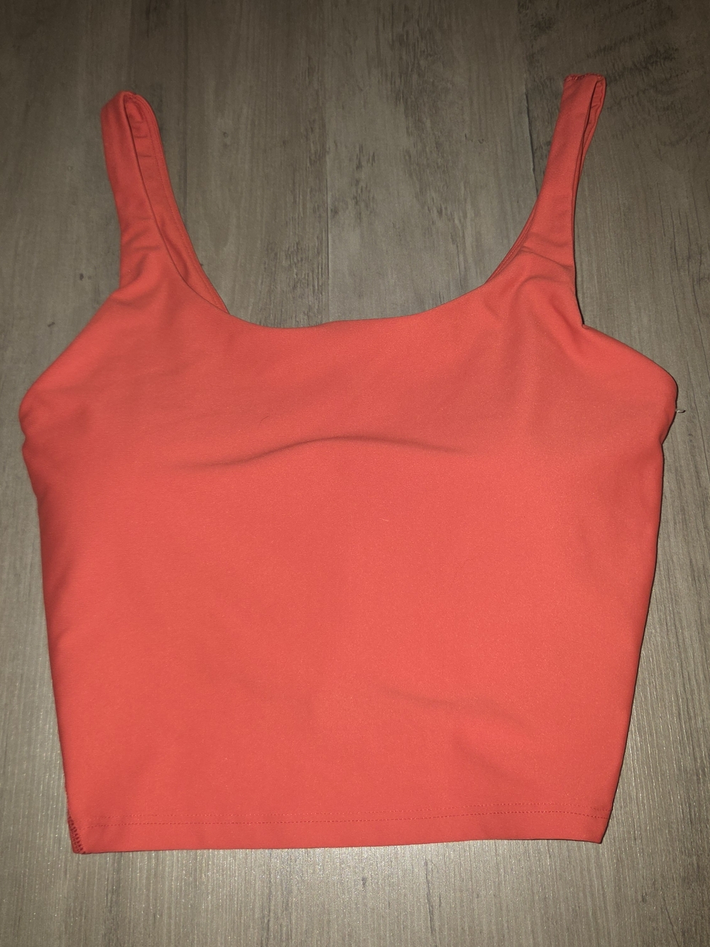 Old Navy Coral Square Neck Crop Sports Bra
